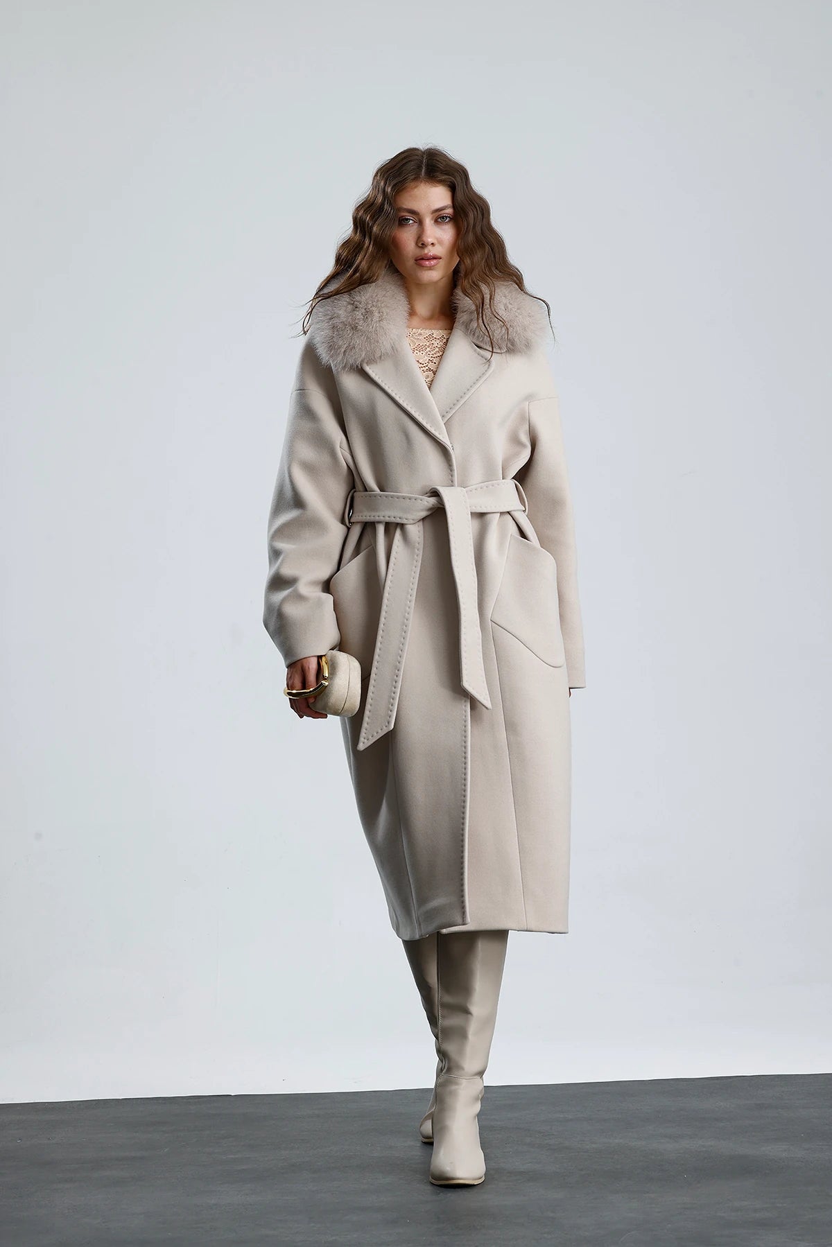 MISTY BLOOM Cashmere Coat