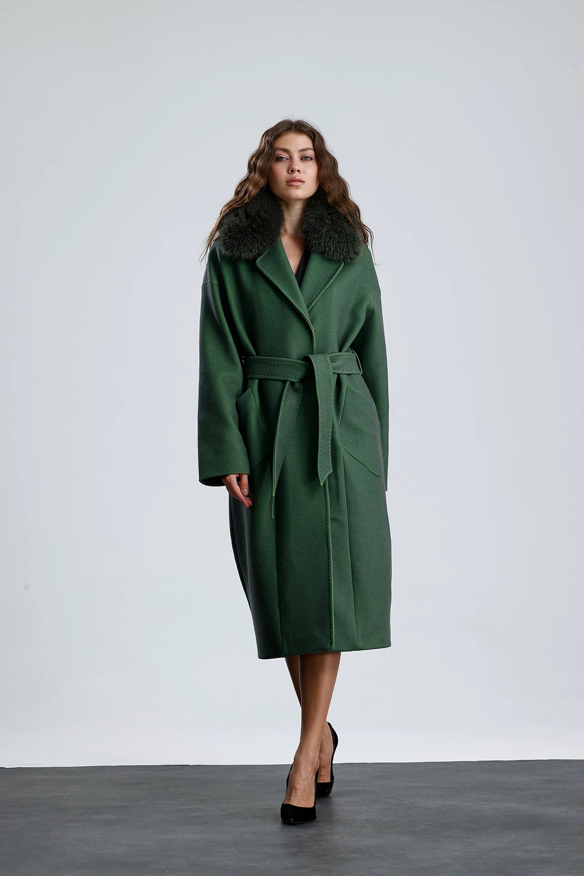 MISTY BLOOM Cashmere Coat