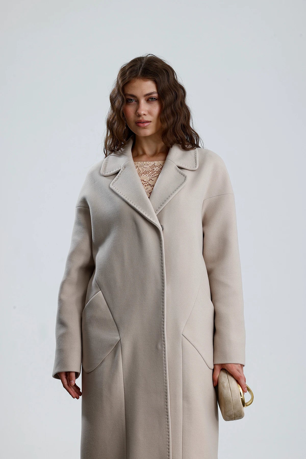 MISTY BLOOM Furless Cashmere Coat