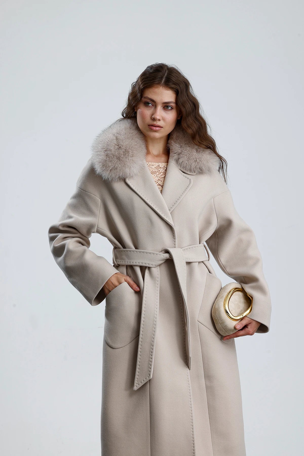 MISTY BLOOM Cashmere Coat