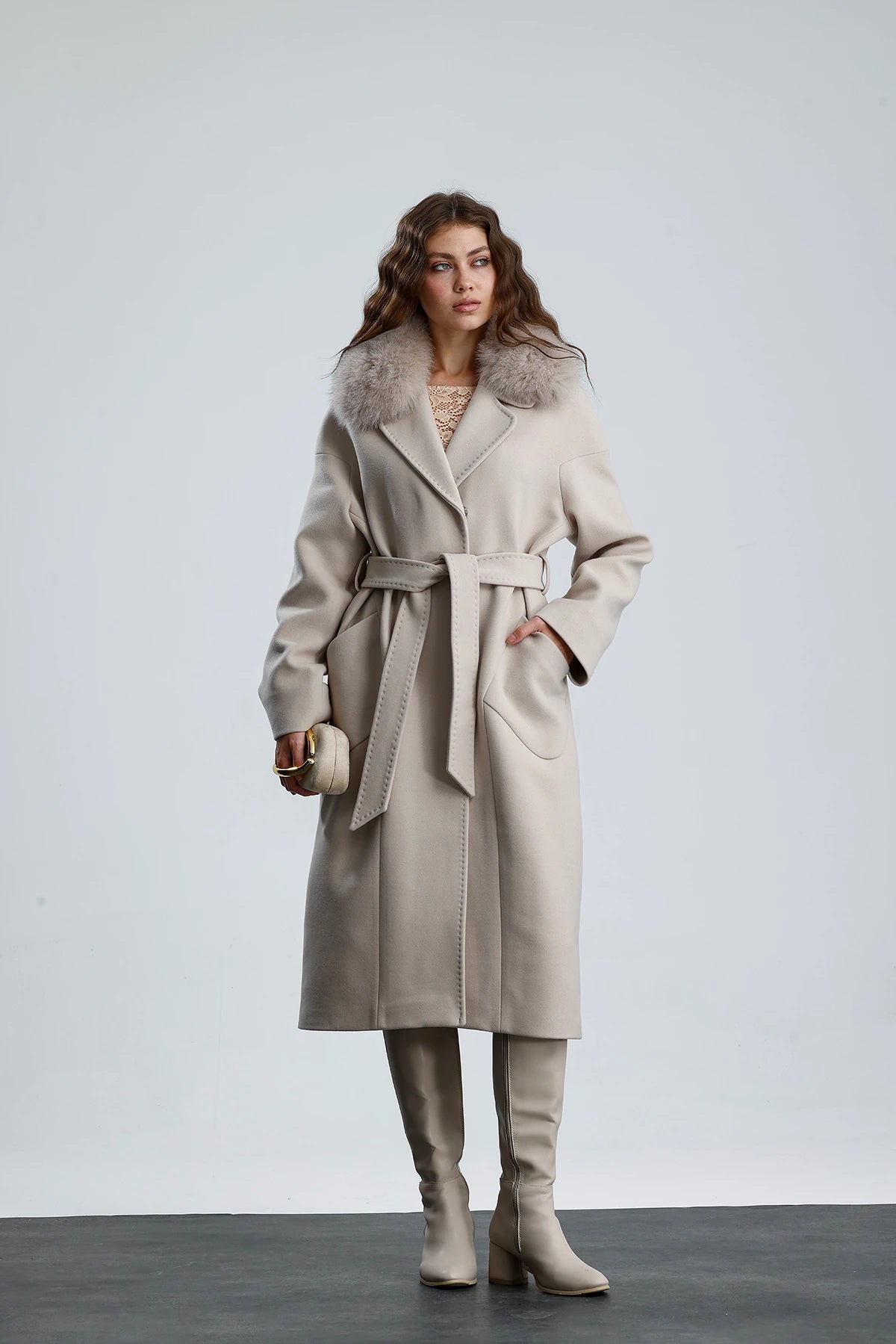 MISTY BLOOM Cashmere Coat