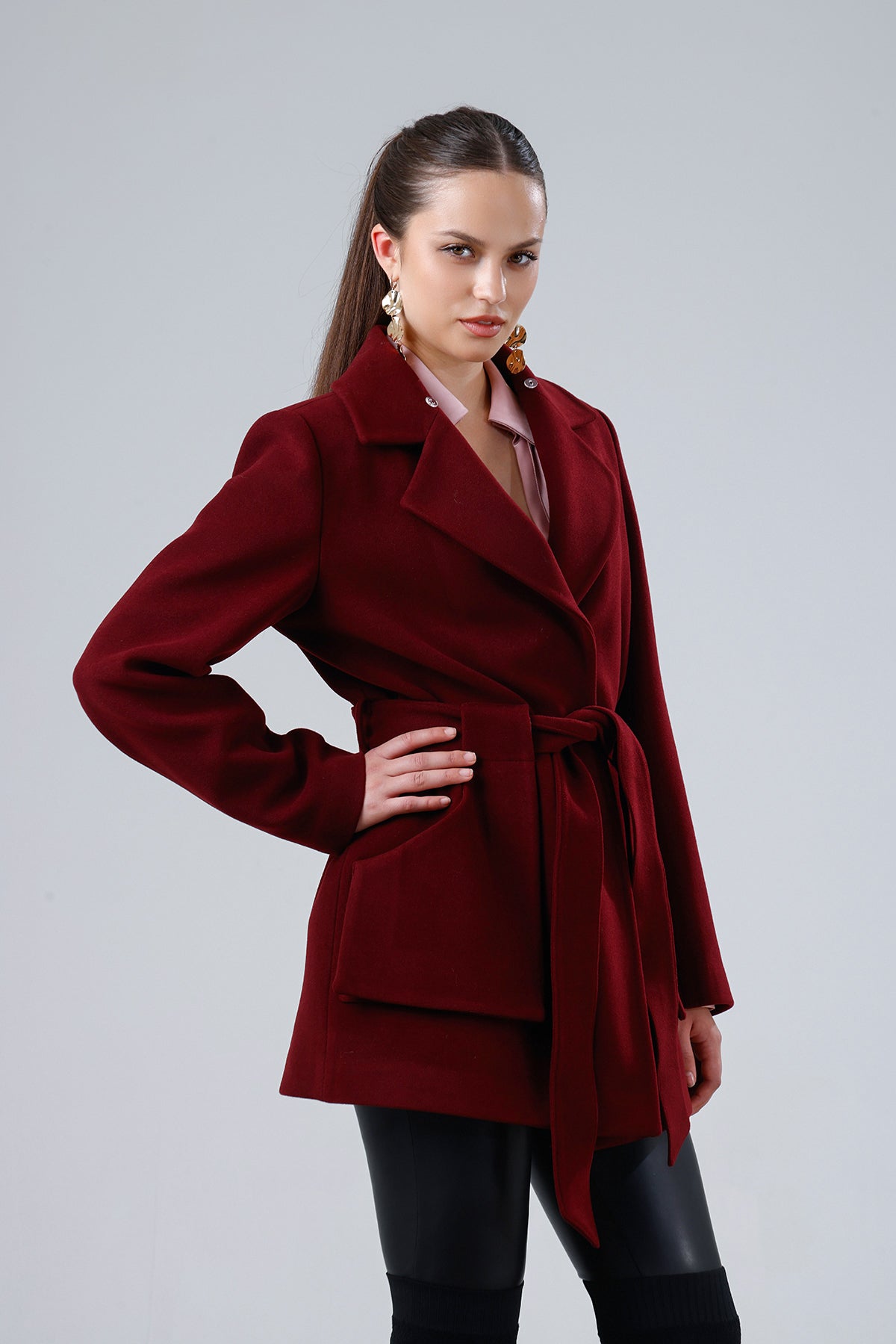 DYNASTY Bordo Kürksüz #Kürk Tercihi_Kürksüz