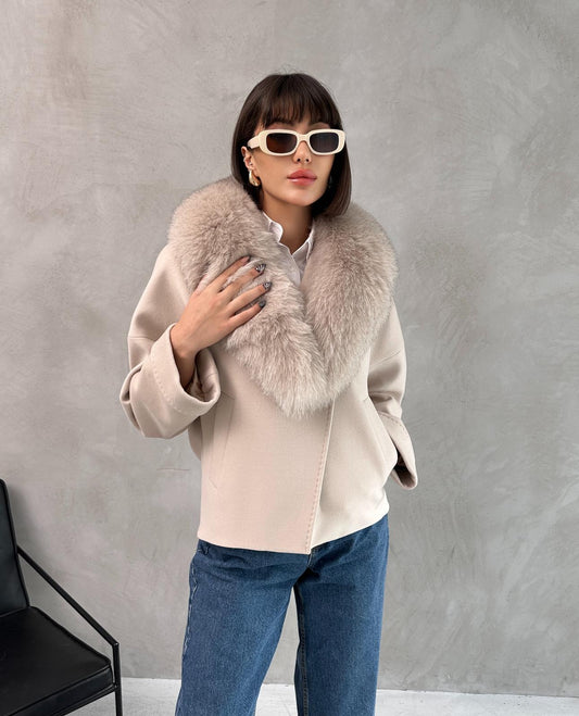 MAJESTY Cashmere Coat Shawl FUR