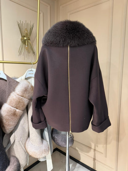 MAJESTY Cashmere Coat Shawl FUR
