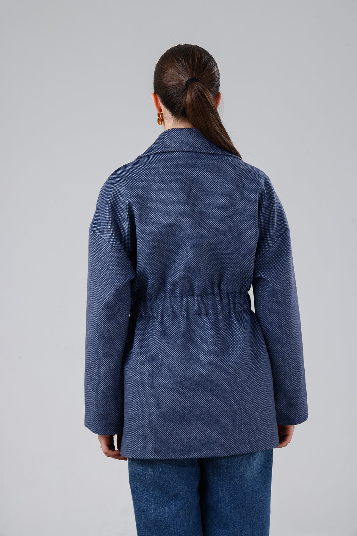 OPERA Yünlü Mavi Kürksüz #Kürk Tercihi_Kürksüz